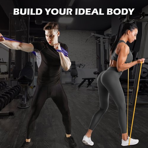 RBINITION Resistance Bands, Pull Up Assistance Bands Set for Working Out, Exercise Workout Bands for Men & Women, Body Stretching, Physical Therapy, Muscle Training