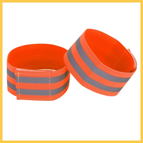 REPAIROCK 8pcs Reflective Bands for Arm Reflective Armbands High Visibility Night Cycling Riding Reflector Tape Straps Bracelet Orange Auto Replacement Parts