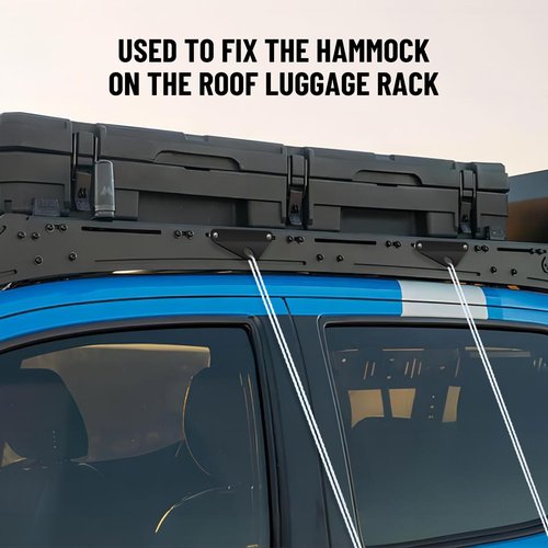 RIMLUFE Roof Luggage Rack Hammock Board Bracket, Outdoor Camping Configuration, Off-Road Vehicle Hammock Accessories and Tools, Black, C-DC-01