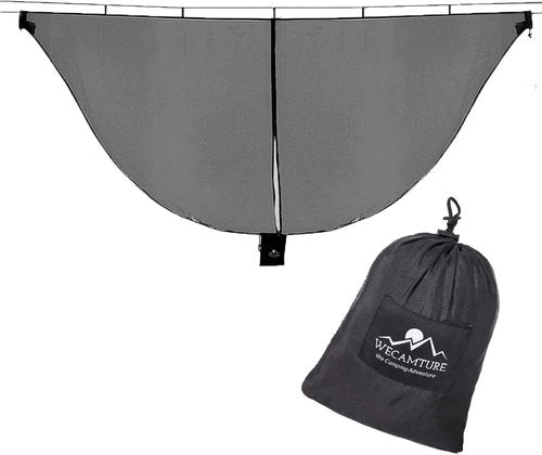 Hammock Bug Mosquito Net XL 11x4.6FT No-See-Ums Polyester Fabric for 360 Degree Protection Dual Sided Diagonal Zipper for Easy Access Fits All Hammocks