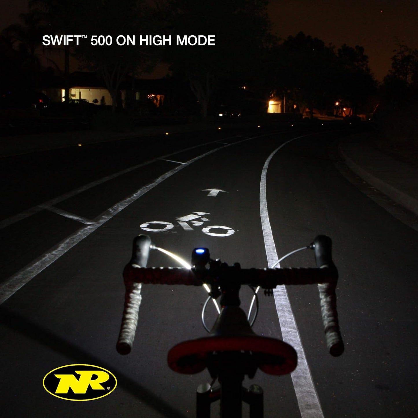NiteRider Swift 500 Lumen Bike Headlight – Compact USB Rechargeable Front Bicycle Light | 5 Modes Lightweight Design IP64 Waterproof | Easy Mount & Side Visibility for Road, Gravel & Commuter Cycling