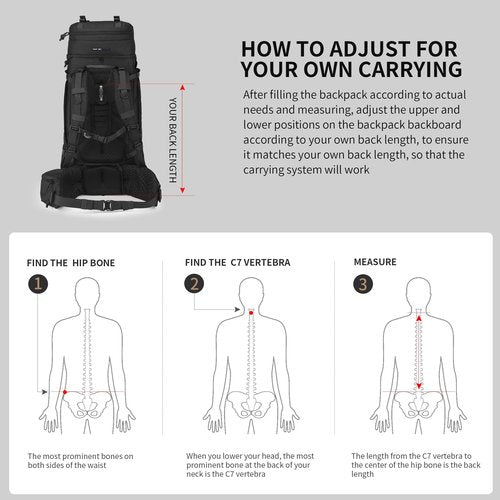 Mardingtop 75L Military Internal Frame Backpack for Men, Cordura Tactical Backpack with Recco for Snowboarding,Hiking,Camping
