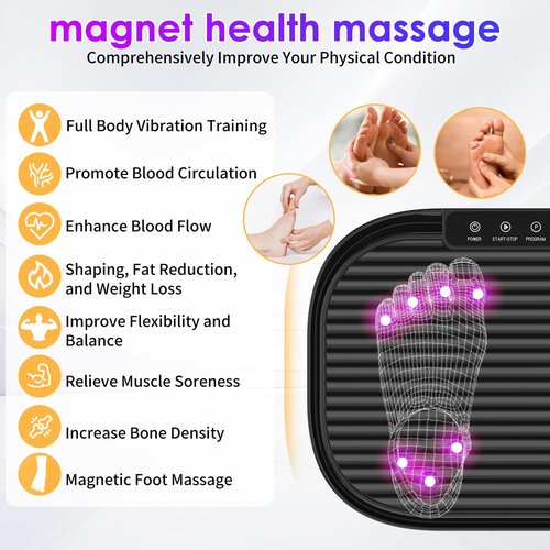 SEACOT Whole Body Vibration Plate Exercise Machine for Rapid Fat Burning, Muscle Toning & Lymphatic Drainage – Ideal Women’s Workout Equipment for Weight Loss & Home Fitness