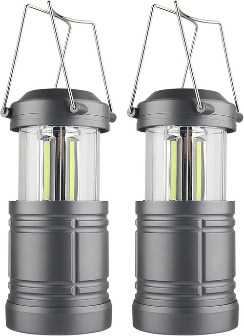 LED Camping Lantern ,Battery Powered Hanging Lanterns for Camping Hiking,Hurricane ,Power Outages,2-Pack
