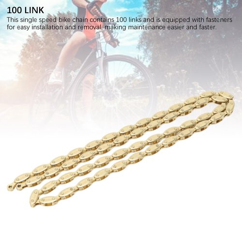 Tbest Chain, High Strength Steel 100 Link Single Speed Chain Replacement for Fixed Gear for BMX