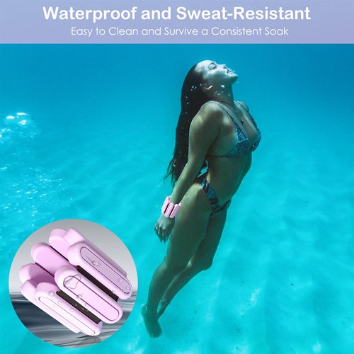 YUHUF-Adjustable Ankle & Wrist Weights, Set of 2（1.05Lbs Each),Wearable Waterproof Silicone Workout Weighted Arm & Leg Weights for Gym,Walking,Jogging,Aerobics,Training Strength,Yoga,Dance, Pilates