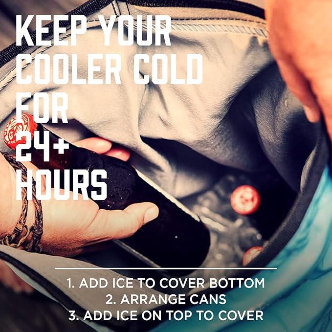 ICEMULE Classic Collapsible Sling Strap Cooler Hands Free, 100% Waterproof, Floats, 24+ Hours Cooling, Soft Sided Cooler for the Beach, Concerts, Traveling, RV-ing, Hiking, Kayaking, Camping & Fishing