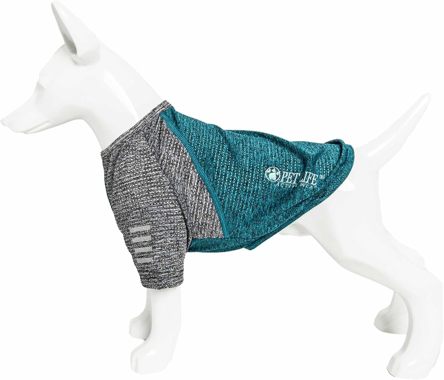 Pet Life ® Active 'Hybreed' 4-Way Stretch Two-Toned Performance Dog T-Shirt X-Large