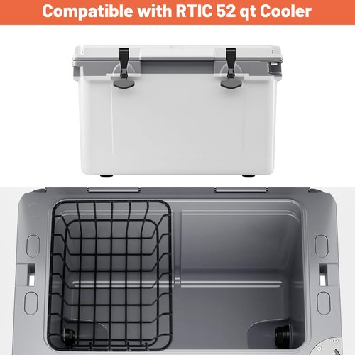 Omoojee 52 qt Cooler Basket Compatible with RTIC 52 Cooler, Perfect for Organization Accessory, Black