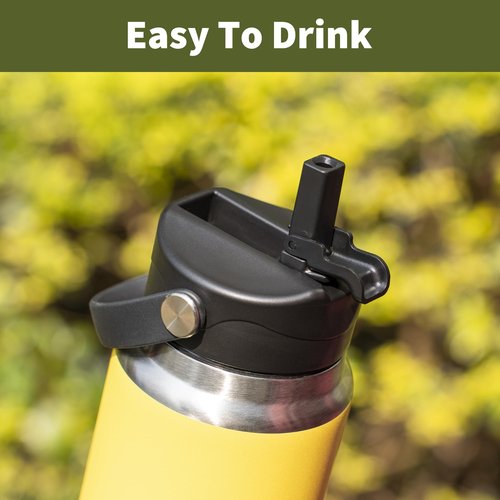 Diumepo Straw Lid for Yeti Rambler Water Bottles, Replacement Lid with Dust Cover for Yeti Rambler 12 18 26 36 64 oz Bottles, Cap Lid with Straws for RTIC Bottle 18oz 26oz 36oz
