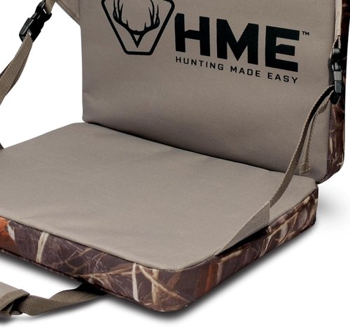 HME Durable Portable Compact Comfortable Weather-Resistant Versatile Hunting Folding Seat Foam Cushion with Adjustable Straps and Storage Pocket