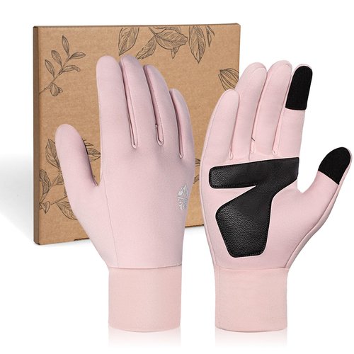 RIGWARL Thin Fleece Gloves for Cold Weather, Early Winter Glove Men Women with Touchscreen Fingers, Thermal Warm Drving Gloves for Running Hiking Walking Skiing Biking, Great Gift for Late Autumn