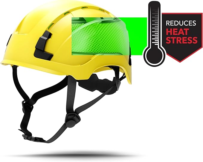 GE Safety Helmet: ANSI Type 2 Class G & E, Advanced Impact Technology, Ultra Comfortable Memory Foam, Heat Stress Reduction, Compatible with Accessories, Adjustable Size OSHA Approved