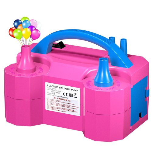 Balloon Pump, Balloon Pump Electric, Electric Balloon Pump at Home, Portable Air Blower with Dual Nozzle Balloon Air Pump for Decoration, Party and Save Time