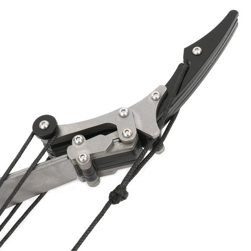 AMEYXGS 16.4inch Mini Lever Bow Recurve Bow Stainless Steel Includes 4/8 Arrows and Target Paper (8 Arrow Set)