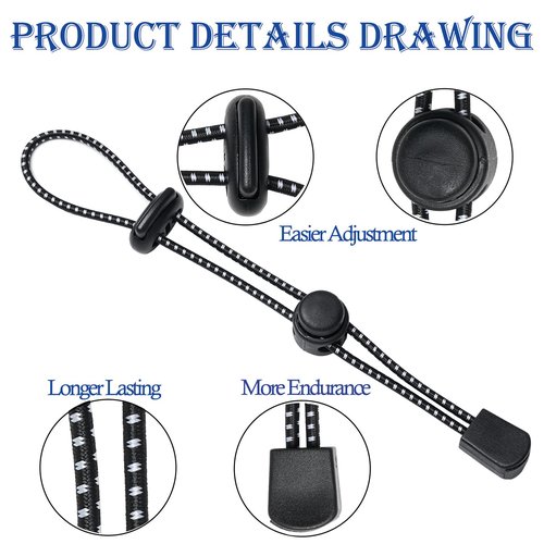 Backpack Hiking Stick Holder Straps, Elastic Lanyard Cord Rope for Walking Pole Fixing Buckle Adjustable Trekking Poles for Camping Hiking Mountaineering Tactical Bag Accessories 10Pcs