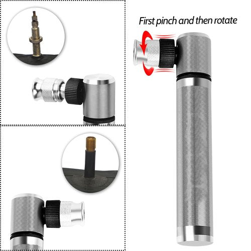 Bestookits 160psi Mini Bicycle Pump High-Pressure Small Portable 7-Shaped Pump Mountain Bike Road Bike