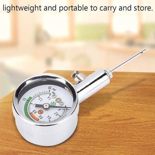 Dioche Ball Pressure Gauge, Mini Utility Air Pressure Barometer Tool for Basketball Football Volleyball