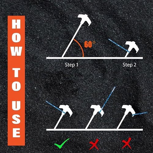 8" Screw in Tent Stakes - Ground Anchors Screw in, Tent Pegs Camping Stakes, Metal Threaded Tent Spikes, Heavy Duty Tent Stakes Tent Pegs,Metal Camping Stakes, (8pcs,with Bag)