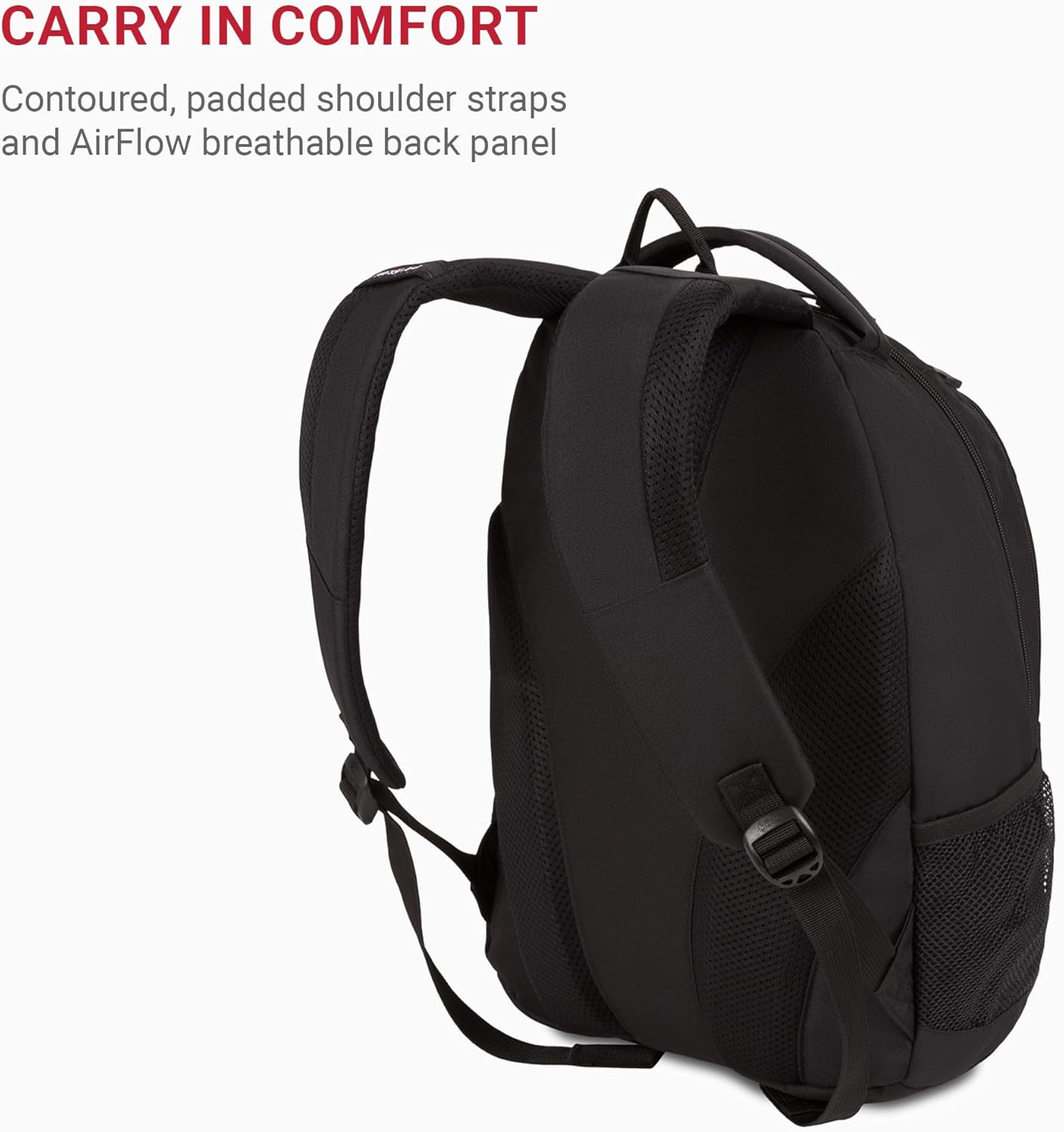 SwissGear 1186 Bungee Backpack, Grey (Laptop Version), 17.75 inch