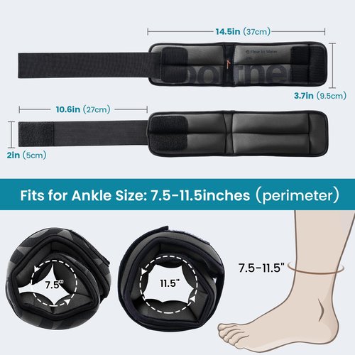 Sportneer Ankle Weights for Men Women Kids Strength Training Leg Weights Set Comfortable and Soft Perfect for Dancing Running Walking Fitness Workout (Gray)
