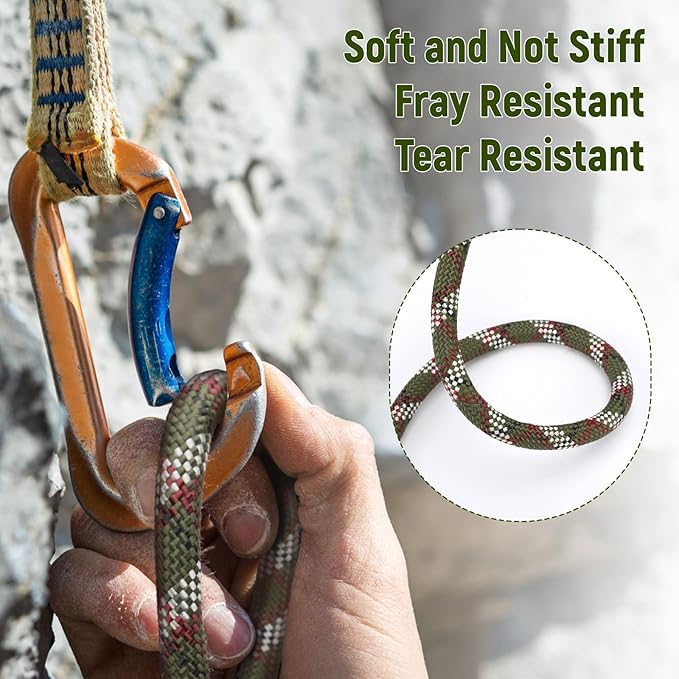 Arborist Rope Climbing Rope 48 Strands Tree Rope 1/2 Inch for Climbing Tree Swing Pulling Sailing