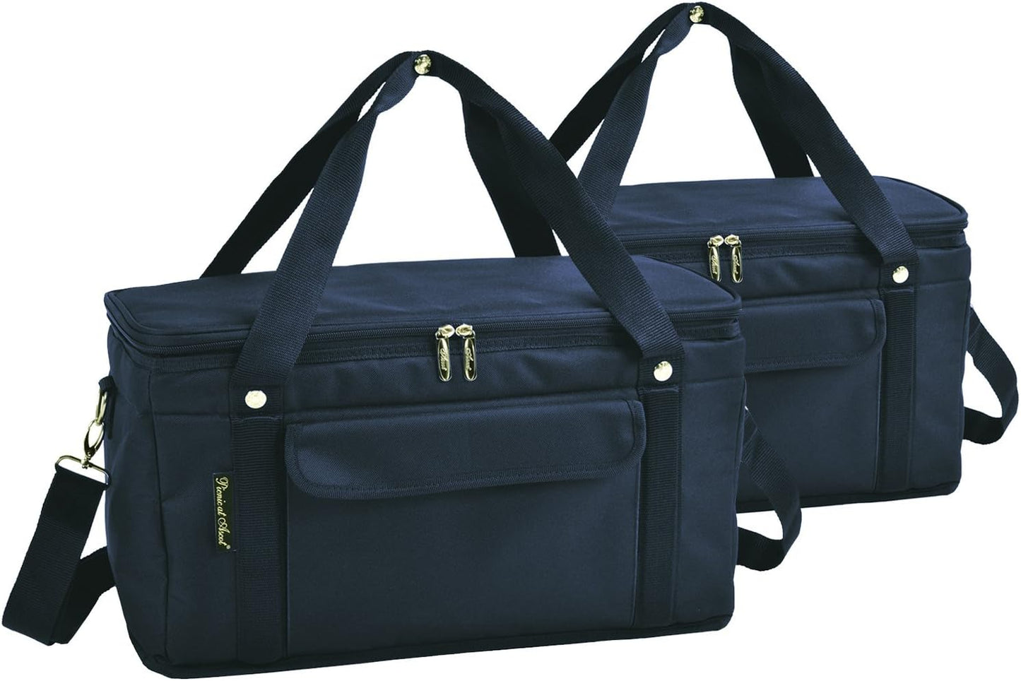 Picnic at Ascot 8025-BLB 42 Can Hybrid Semi-Rigid Folding Cooler, Navy/White