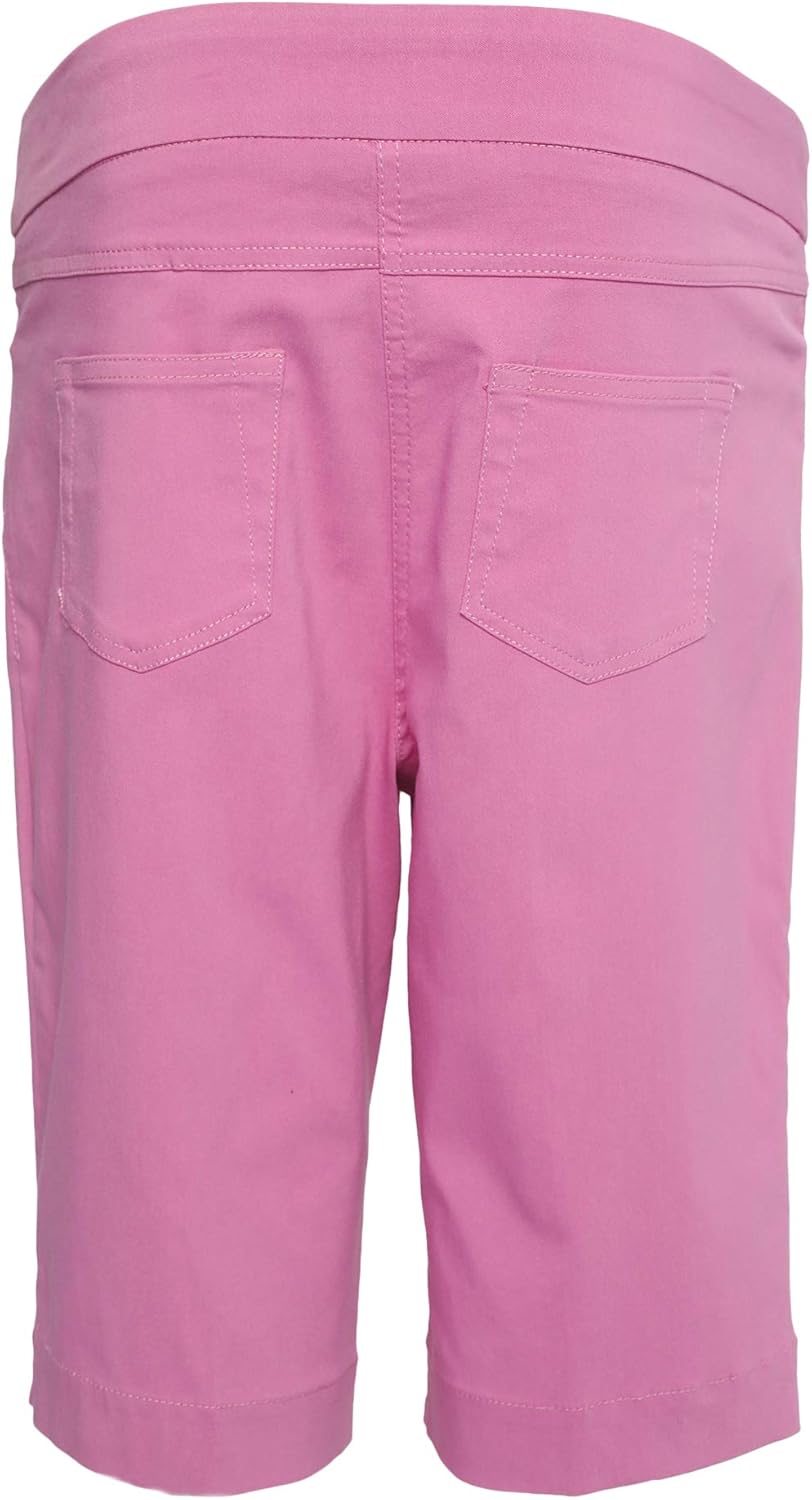 SLIM-SATION Women's Golf Wide Band Pull On Short with Real Pockets