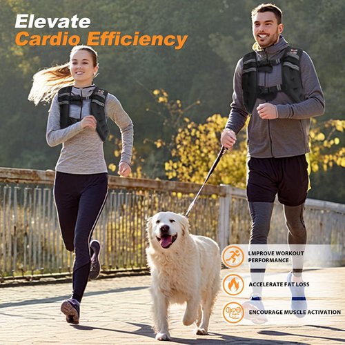 VBSD Weighted Vest Woman 12LB Weight Vest for Women Men Body Weight Vests for Walking Strength Training Running Workout Jogging Fitness Black