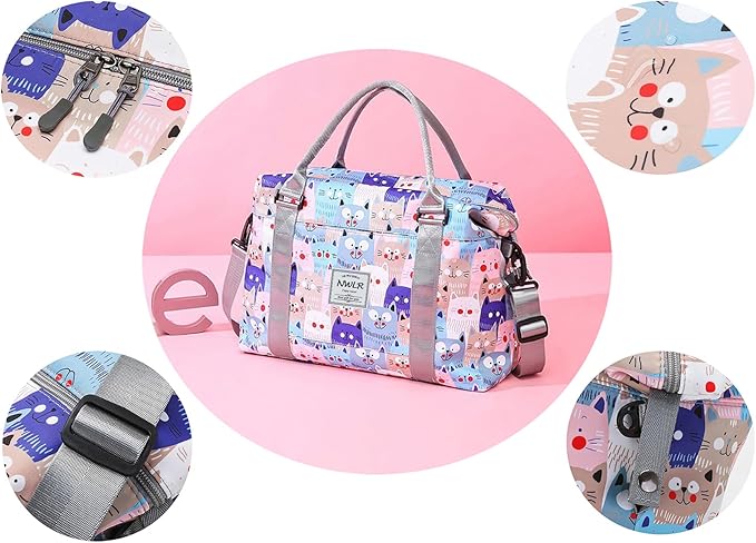 Travel Duffle Bag Weekender Overnight Bag Gym Tote with Dry and Wet Separated Pocket for Women Girls Shoulder Workout Duffel Bag Water Resistant (rainbow unicorn)