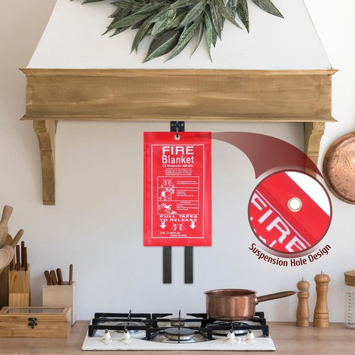 Ujat Stoml Emergency Fire Blanket - 40" x 40" 1 Pack for Home Kitchen Camping School Office Warehouse Fireplace Car Gas Station Fiberglass Fire Blanket Emergency Survival Safety Supplies