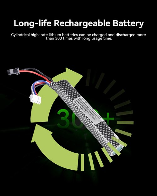 11.1v 2000mAh Battery with Charger - Rechargeable Batteries Accessories with SM2P Plug Mini Tamiya Connector for Airsoft Compatible with Gel Ball Blaster Gun,1 pcs