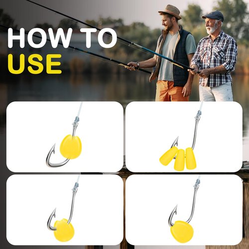Syosisny 500pcs Floating Fishing Lures - Soft TPR Artificial Baits with Real Corn Scent, Yellow Elastic Fake Corn Baits for Carp, Catfish, and Versatile Freshwater & Saltwater Fishing