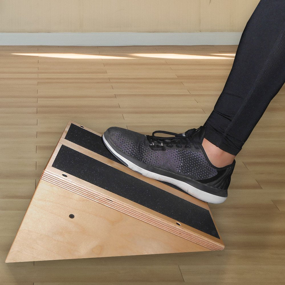 Rehabilitation Advantage Inclined Calf Stretcher Slant Board – 30° Angle, Birch Wood with Non-Slip Surface – Made in USA – Shin Splint, Achilles Tendon & Calf Strain Relief – 400 lb Capacity