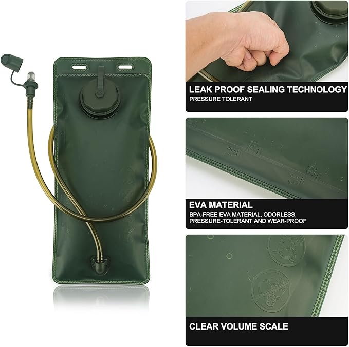 Mardingtop Hydration Bladder, 2.5 Liter Leak Proof Water Bladder,Military Hydration Pack Replacement for Hiking Biking Climbing Cycling Running Camping Backpack.