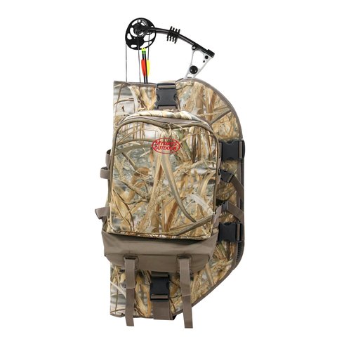 MYDAYS OUTDOOR Bow Hunting Backpack for Men,Camouflaged Hunting Pack Bag,Outdoor Hunting Gear Accessories,Compound Bow Rifle Backpack,Durable Large Capacity Hunting Day Pack (Camo), 26*17in