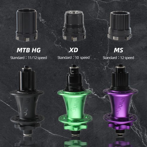 rningo Bike Hubs, 32 Holes 6 Claws Lightweight Aluminum Alloy Quick Release/Thru Axle MTB/Road Hub, 8-12 Speed Mountain Bike Disc Brake Hubs HG (Purple