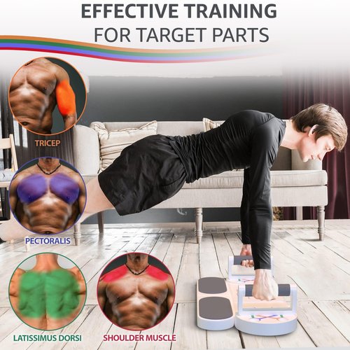 Versatile Push Up Board with Resistance Ropes, Complete Home Fitness Equipment for Core Strengthening, Professional Exercise System for Fat Burning, Perfect for Both Men & Women