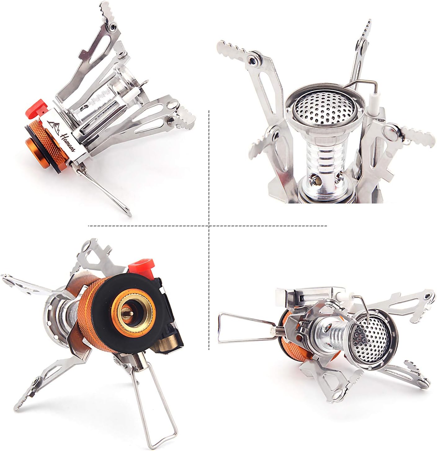 Ultralight Portable Outdoor Backpacking Stove Camping Stoves Gas Stoves with Piezo Ignition (Only Stove)