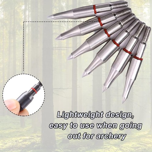 KURUGEILI Archery Anti-Skid Arrow Broadhead O-Rings - 100 pcs 1/4 Inch Arrow Tip Rubber Arrow Gasket, Rubber Ring Arrow Point Grommet for Hunting Shooting Target