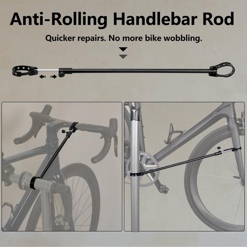 Urban Deco Metal Bike Repair Stand, 50 KG Capacity, Adjustable Height, 360° Swivel Clamp, Tool Tray Included ( Silver )