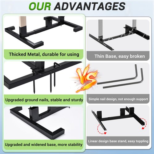 GADFISH Adjustable Shooting Target Stand Base, Heavy Duty Shooting Target Base Set for Outdoor Paper Targets Cardboard - USPSA/IPSC - IDPA Practice - 1 Pack (Wooden Stakes Not Included)