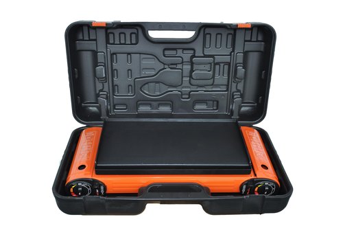 Campy Pro 2-Burner Butane Camping Stove – Portable Outdoor Gas Grill with Carrying Case for BBQ, RV, Picnic, Tailgating, and Camping Cooking