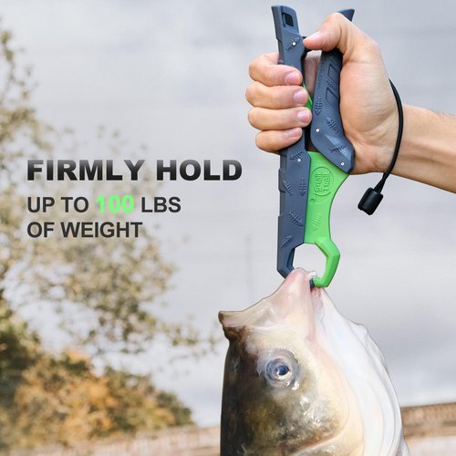 SNAIL TRAIL 11.5" Fishing Hook Remover Tool & 9" Floating Fish Gripper Kit, Stainless Steel Fish Dehooker, Fish Grabber, Saltwater Fish Lip Grip, Hook Extractor Pliers, Fishing Gear and Accessories