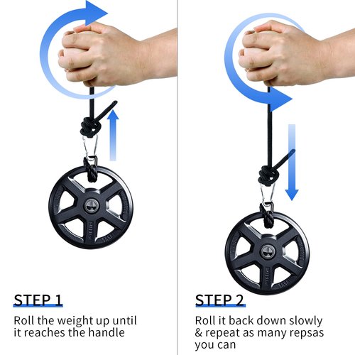 YCHLCHL Wooden Wrist Roller and Forearm Strengthener,Grip Strength Trainer,Arm Blaster Exerciser,Strength Trainer For Fingers and Wrist.(Ball)