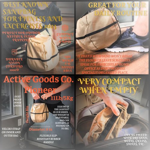 ActiveGoodsCo. Kettlebell Sandbag for fitness workout, different sizes 11Lb to 75lb. Visit to see the options… (May Vary, 2pack 30lb no weight)