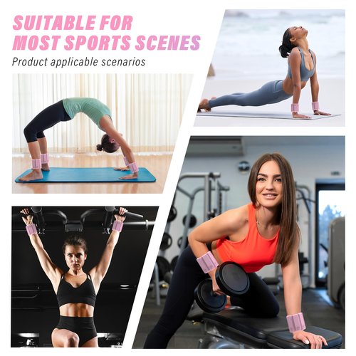Wrist Weights, Ankle Weights for Women, Hand Weights and Leg Weights Set of 2 (1Lbs Each) Adjustable Comfort Fit, Weights for Women at Home, for Pilates, Yoga, Dance, Running, Gym, Aerobics, Walking