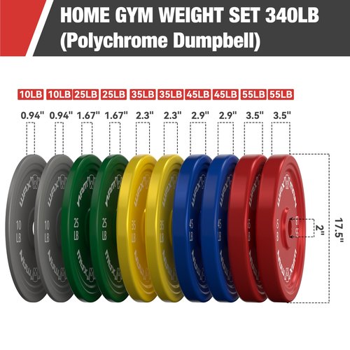Waxman Smith Machine with Cable Crossover System, Multi - Function Squat Rack Power Cage for Home Gym & Power Rack Packages with 340lBS Color Plates