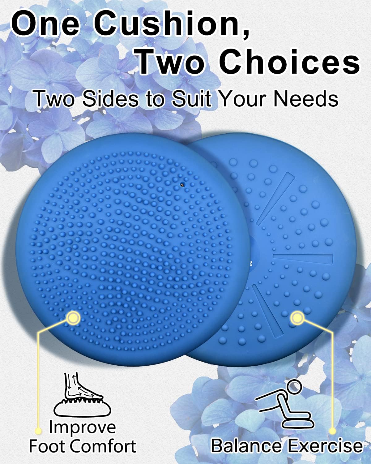 Tumaz Wobble Cushion - Wiggle Seat to Improve Sitting Posture & Stay Focused for Sensory Kids, Balance Disc to Core Strength & Flexible Seating [Extra Thick Balance Board, Pump Included Wobble Board]
