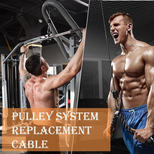 Dsyboko 79 Inch Fitness Extension Cable, Home Gym Cable Pulley System Fitness Cable for Pulley Machine Accessories,Thick 5Mm Heavy Duty Pulley Cable for Home Gym (2-Pack)